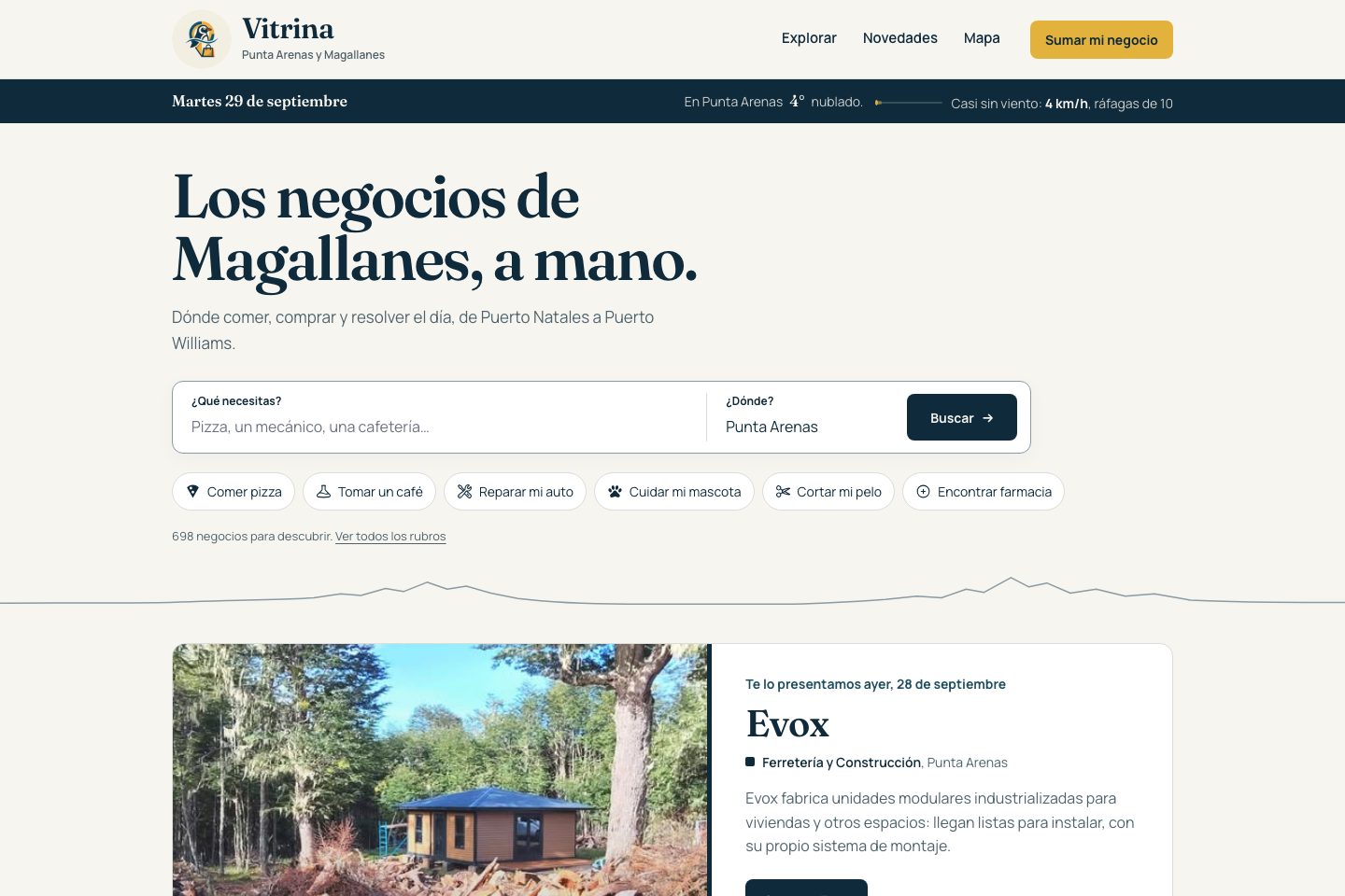 Vitrina Punta Arenas